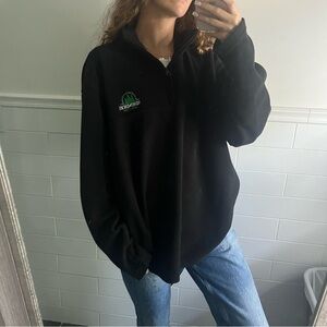 Black Adirondacks Fleece Quarter Zip Jacket